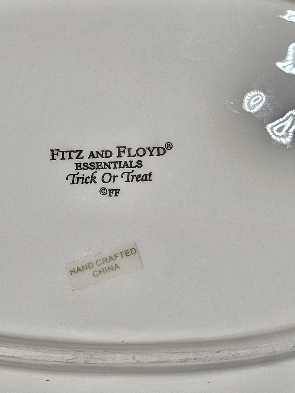Fitz & Floyd Halloween Treats Cat Appetizer Plate Oval Candy Dish Purple Ceramic